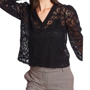 1.State Lace Overlay Top